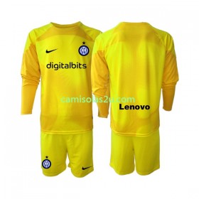 Camisolas de futebol Inter de Milão Guarda Redes Criança Equipamento Alternativa 2022/23 Manga Comprida